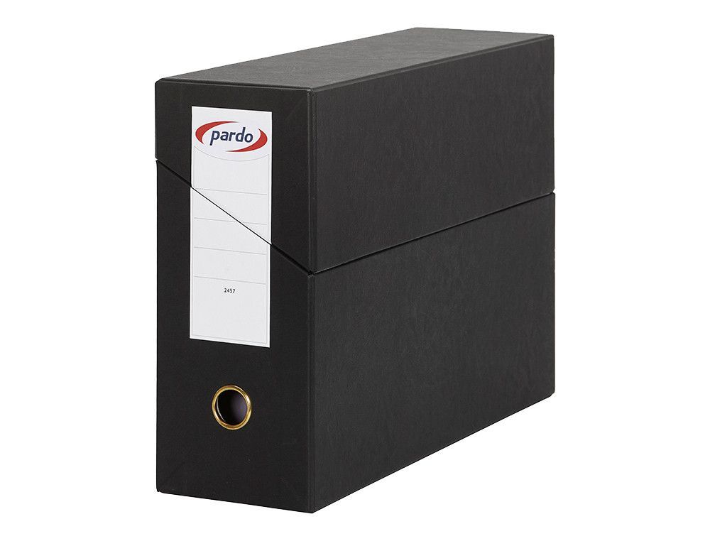 Estuche archivador apaisado Pardo Lomo 110 Negro