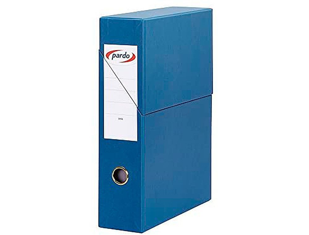 Estuche archivador azul vertical Pardo lomo 80
