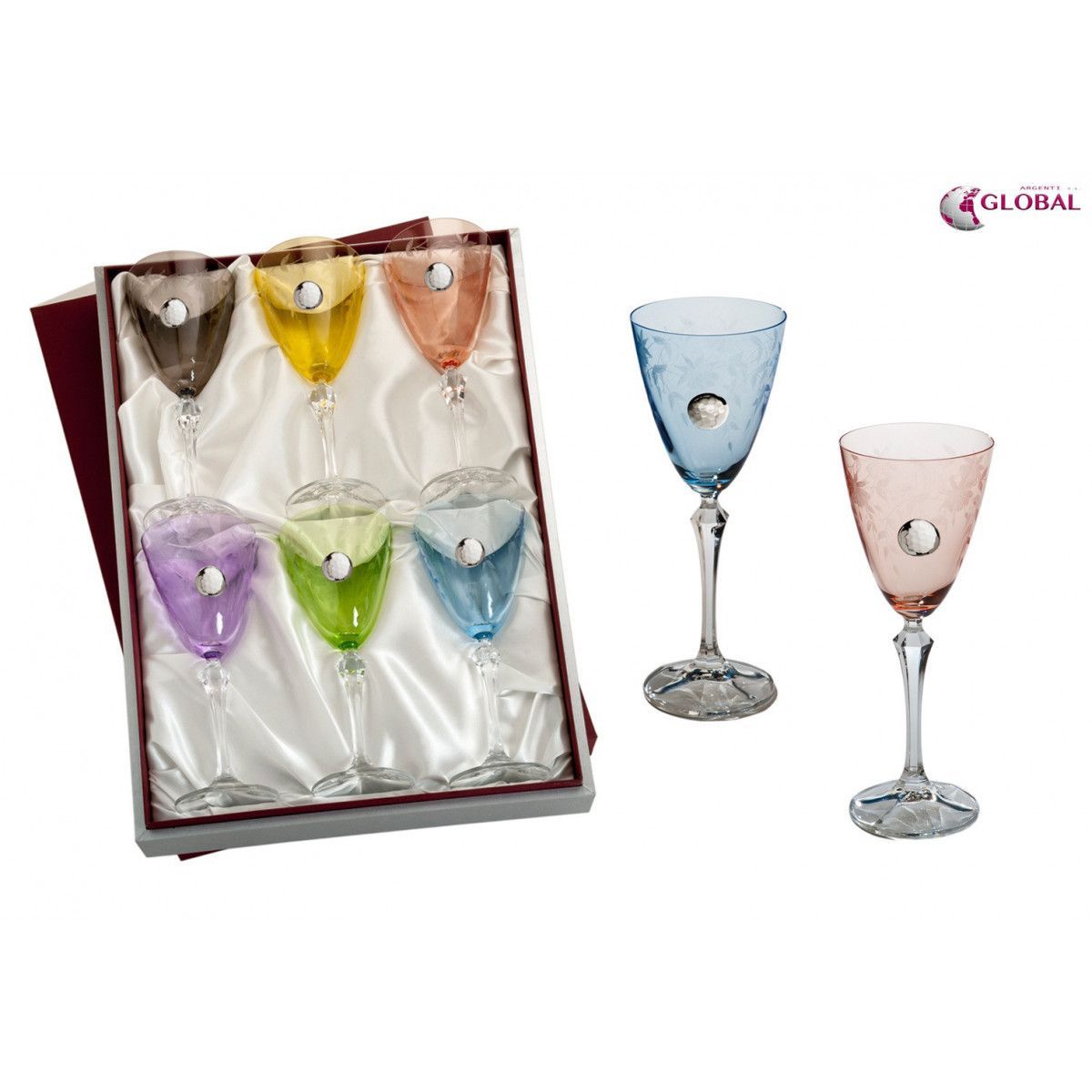 Estuche Cristal GA3062 (6) Copas Multicolor