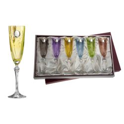 Estuche Cristal GA3123 (6) Copas Champagne Multicolor 200 ml