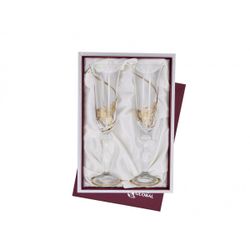Estuche Cristal GA4203 (2) Copas Decorados A Mano (Flor)