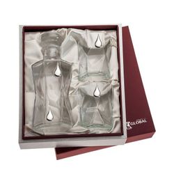 Estuche Cristal GA4244 Botella De Whisky + (2) Vasos