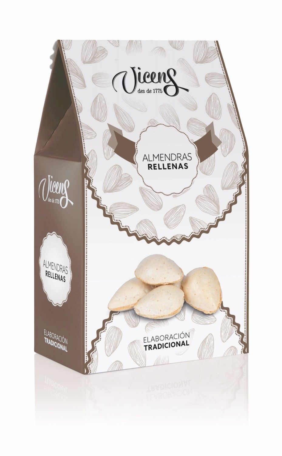 Estuche de Almendras Rellenas Navidad Turrones Vicens