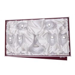 Estuche Decantador Cristal GA4213 Jarrón 1500ml + (6) Copas De Vino 580 ml