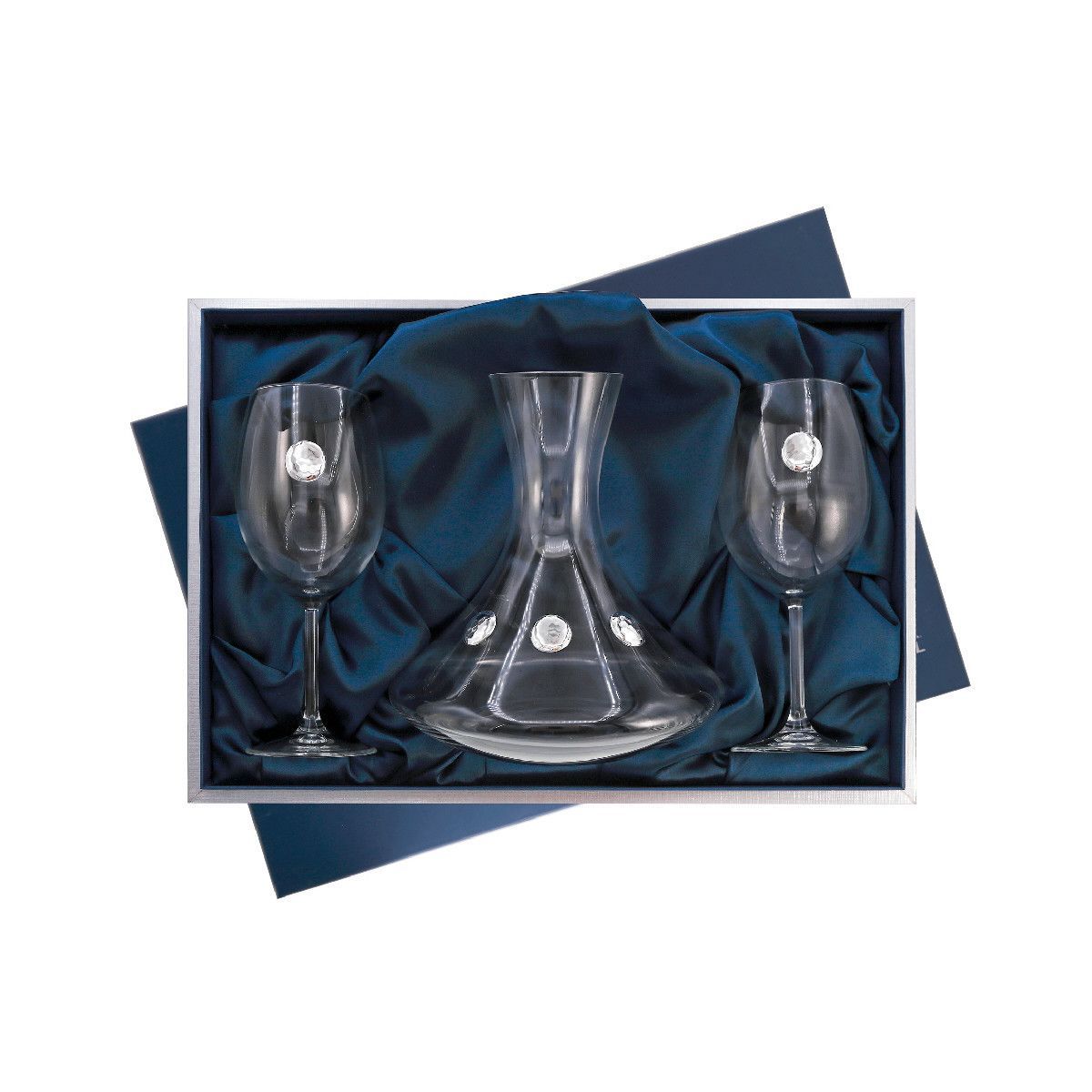 Estuche Decantador Cristal GA4302 Jarrón 1500ml + (2) Copas De Vino