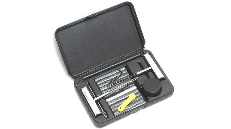Estuche kit reparación pinchazos neumaticos sin camara