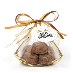 Estuche pañuelo 5 bombones tarjeta Merry Christmas*