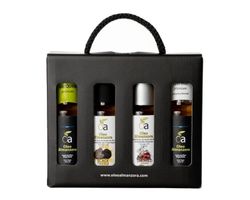 Estuche Regalo Aceite Aromas 100 Aceite Oliva Virgen Trufa Negra y Ahumado Oleo Almanzora