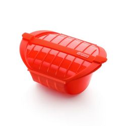 Estuche vapor lekue 1-2 pers rojo hondo