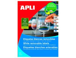 Etiqueta adhesiva apli 36,8x23,8 mm fotocopiadora laser inkjet caja 100 hojas din a4 con 5500 etiquetas