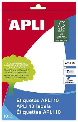 Etiquetas APLI 10 blancas 105 x 149 mm 10 hojas