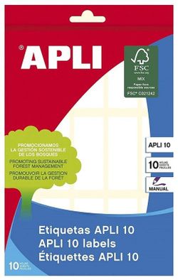 Etiquetas APLI 10 blancas 20,0 x 50,0 mm 10 hojas