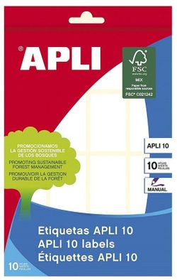 Etiquetas APLI 10 blancas 25,0 x 40,0 mm 10 hojas
