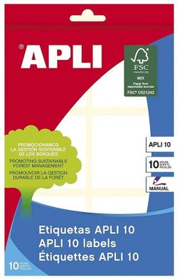 Etiquetas APLI 10 blancas 50,0 x 50,0 mm 10 hojas