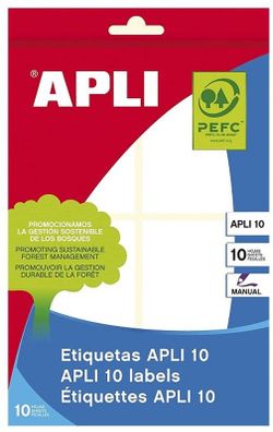 Etiquetas APLI 10 blancas 50,0 x 70,0 mm 10 hojas