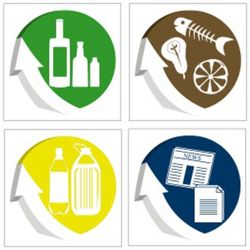 Etiquetas identificación residuos  (conjunto 4 etiquetas )