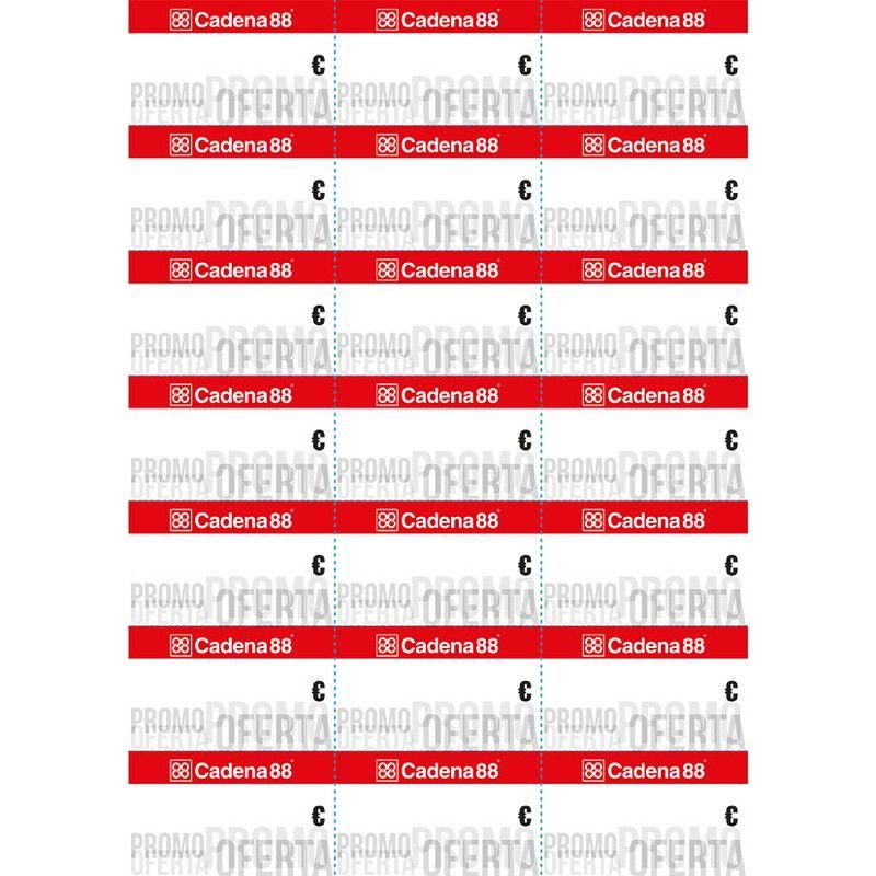 Etiquetas preimpresas papel color Etiqueteros Promo-Of C88 70X40 100 Hojas