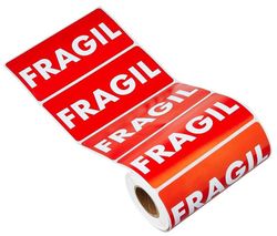 Etiquetas rollo FRAGIL