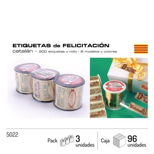 Etiquetas Rollo Surt.Catalan(200) R-5022