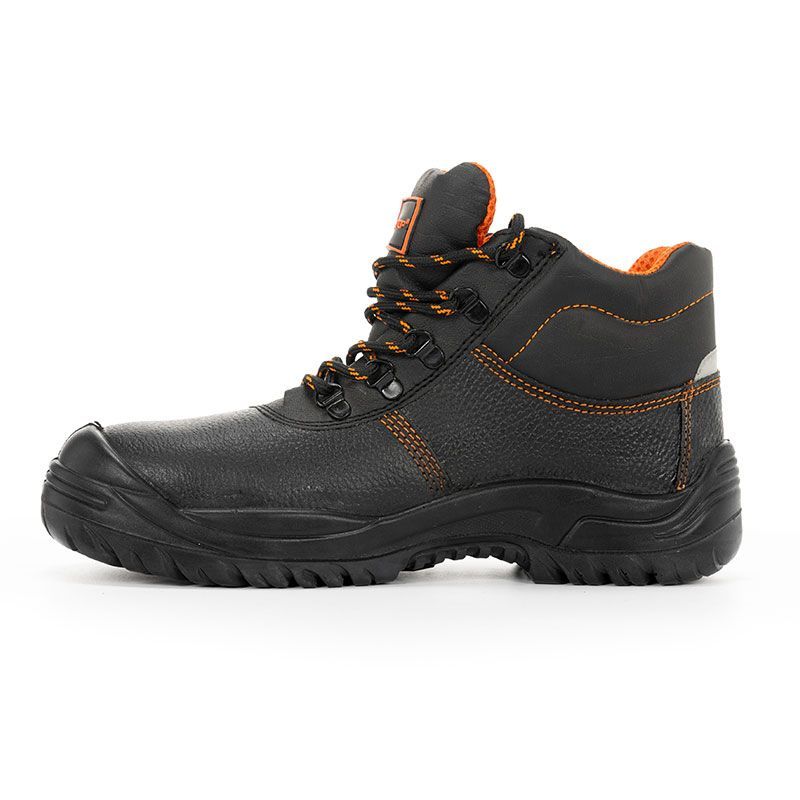 EURIO, Bota cuero negro grabado S3 SR cordones