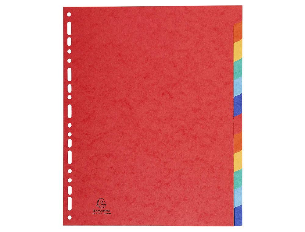 Exacompta separador cartulina lustrada xxl 12 posiciones ref.2412e