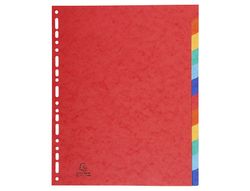 Exacompta separador cartulina lustrada xxl 12 posiciones ref.2412e