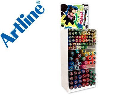 Expositor Artline Poster Marker 96 Uds Colores Surtidos - 51 Uds 2 mm 29 Uds 6 mm 16 Uds 12 Mm