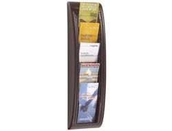 Expositor Mural Fast-Paperflow Postales A6 Negro 5 Casillas 650X181X95 Mm