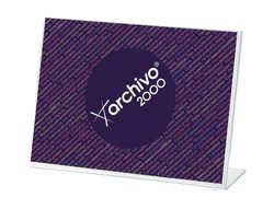 Expositor sobremesa archivo 2000 con forma l poliestireno transparente din a4 horizontal doble cara