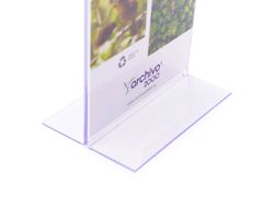 Expositor sobremesa archivo 2000 con forma t poliestireno transparente din A3 horizontal 100x420x305 mm