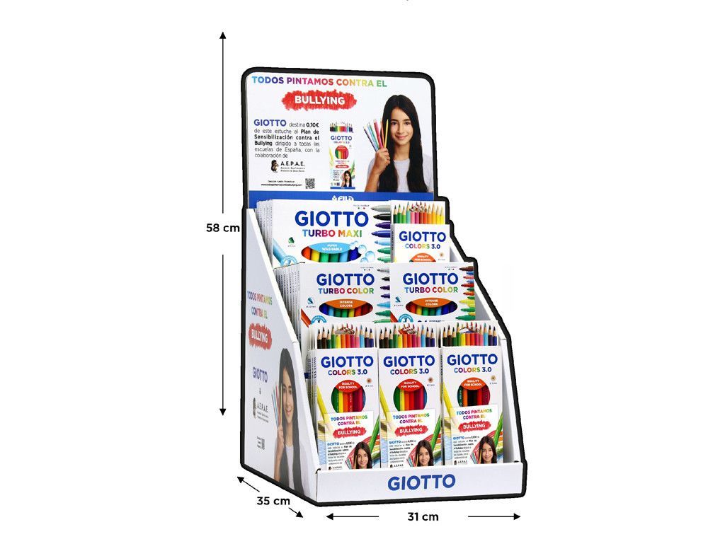 Expositor sobremesa giotto contra el bullying