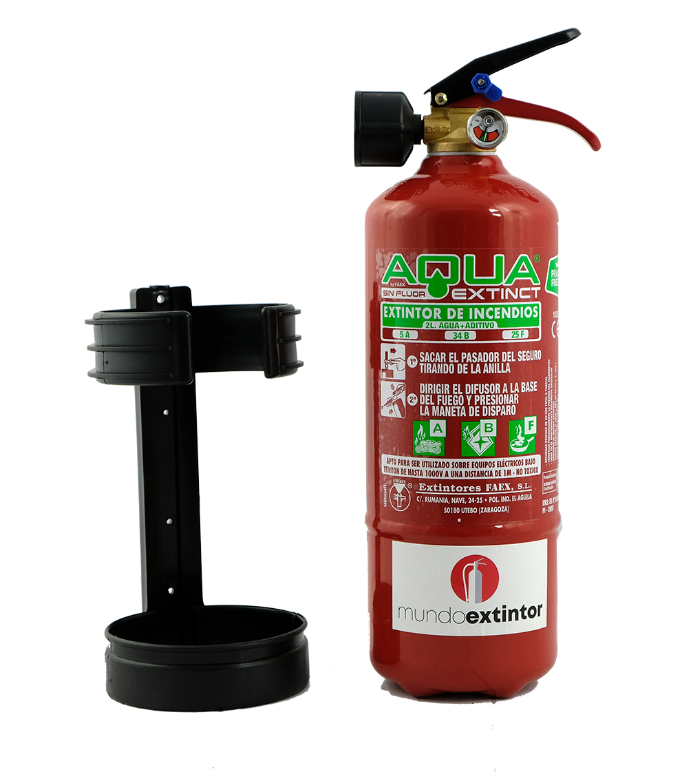 Extintor Agua + aditivo AFFF 2L. SIN FLUOR + ECOLOGICO MADE IN SPAIN.