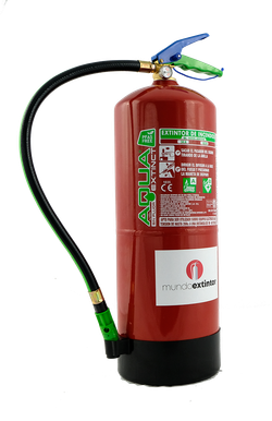 Extintor agua + aditivo AFFF 9L. SIN FLUOR+ECOLOGICO MADE IN SPAIN.