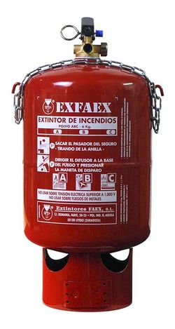 Extintor automático polvo ABC 6Kg. MADE IN SPAIN.