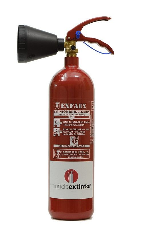 Extintor co2 2kg. MADE IN SPAIN.