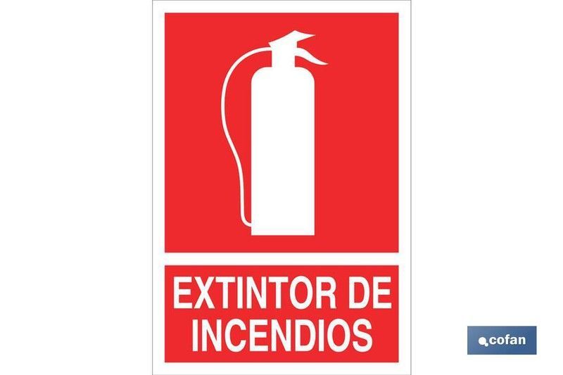 Extintor De Incendios Señal Adhesivo, Referencia SO03AD
