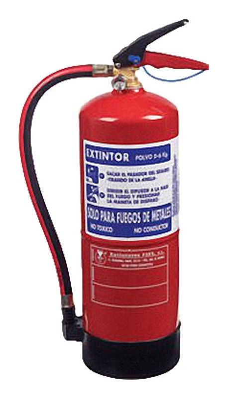 Extintor de Polvo D (metales) 6 kg. MADE IN SPAIN