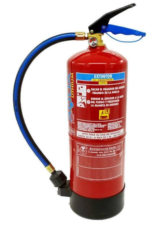 Extintor Ion-Litio 9 L Especial Vehiculos Electricos Made In Spain