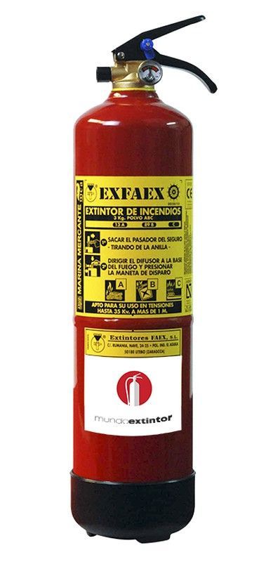 Extintor polvo ABC 3kg para barco