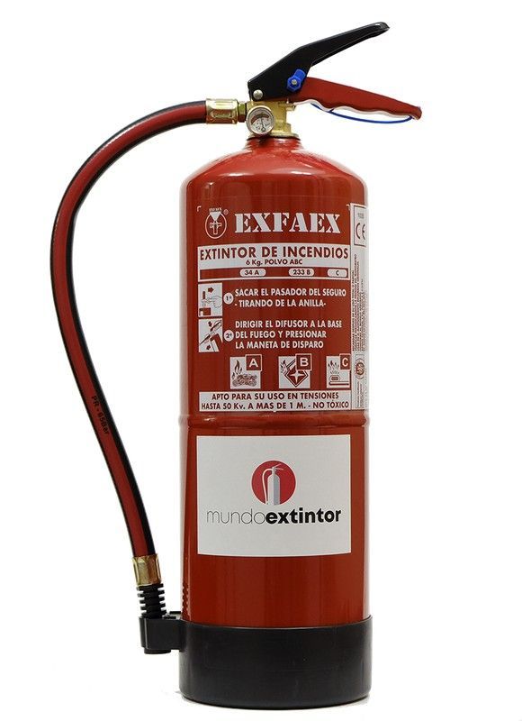 Extintor polvo ABC 6kg alta eficacia. MADE IN SPAIN.