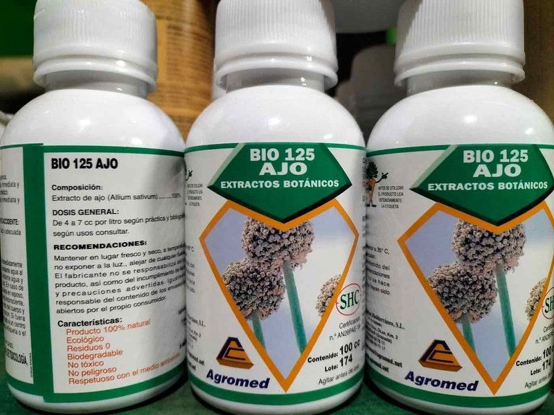 Extracto botánico de Ajo Bio, repelente y bactericida sistémico