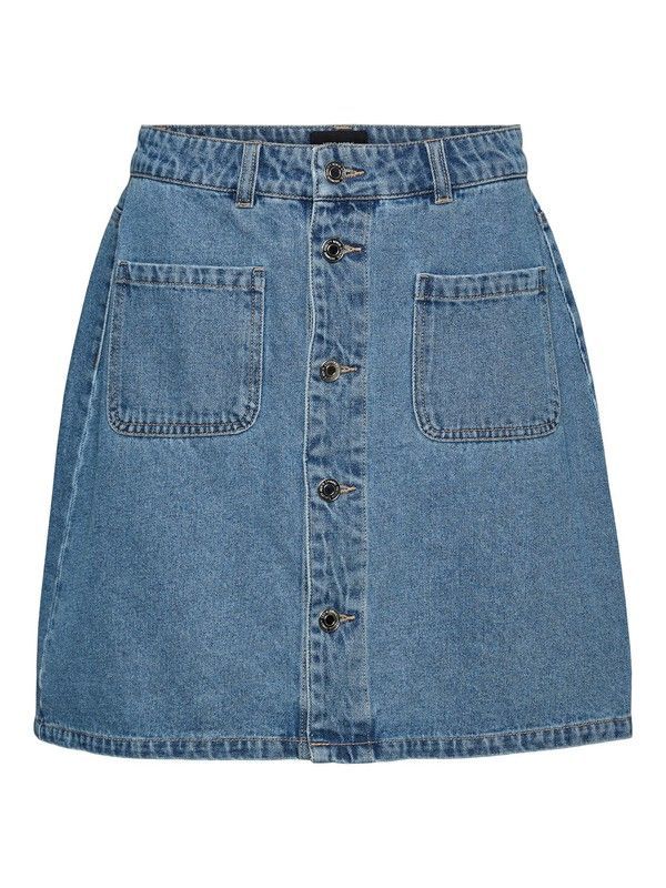 Falda 5 bolsillos con botones Vero Moda Light Blue Den