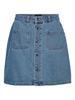 Falda 5 bolsillos con botones Vero Moda Light Blue Den