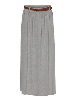 Falda larga con cinturón polipiel Vero Moda Light Grey Mela
