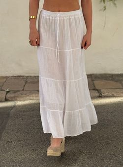 Falda larga Llafranc blanca