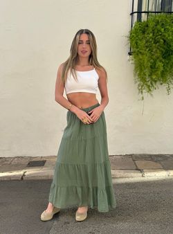 Falda larga Llafranc kaki