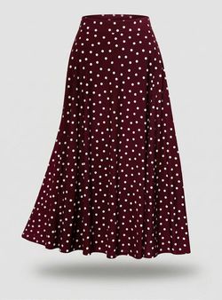 Falda topos Triana burdeos