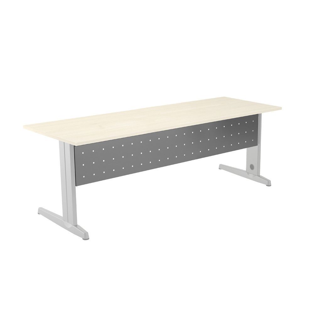 Faldón Metálico Metal Para Mesa 180  cm. Color Aluminio