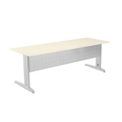 Faldón Metálico Metal Para Mesa 180  cm. Color Blanco