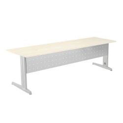 Faldón Metálico Metal Para Mesa 200  cm. Color Blanco